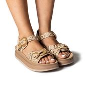 FANTASY Rosegold Print Wedge Sandal MILEY image