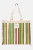 FULLAH SUGAH Green Stripe Shopper Bag