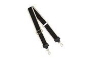 FABUCCI  Black Cream  Piped Handbag Strap