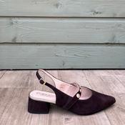Fabucci Brown Suede Leather Slingback Shoe image
