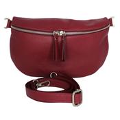 Fabucci Burgundy Leather Medium Bum Bag JADEN image