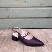 Fabucci Burgundy Leather Slingback Shoe image