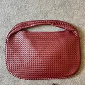 Fabucci Burgundy Woven Shoulder Handbag image