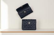 Fabucci Navy Leather Coin Purse