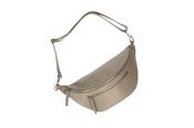 Fabucci Taupe Leather Double  Zip Bum Bag image