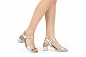 GABOR Gold Block Heel Sandal 70062