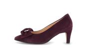 GABOR  Burgundy  Suede Court Shoe DUSTY image