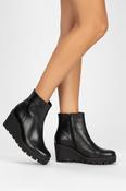 Gabor Black Leather Wedge Ankle Boot UTOPIA image
