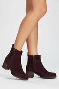Gabor Burgundy Suede Block Heel Ankle Boot DAYNA image