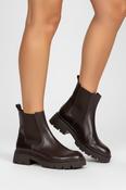 Gabor Dark Brown Leather Chunky Ankle Boot MARISSA image