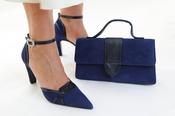 Marian  Navy Suede Occasion Shoe