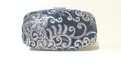 Fabucci Black Printed Velvet Box Clutch Bag image