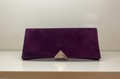 LODI Aubergine Suede  Envelope Clutch Bag image