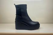 MARCO MOREO Black Leather Platform Ankle Boot M0031 image