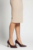 Marian Burgundy Leather V-Cut Heeled  Shoe image