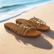 OH MY SANDALS Gold Diamante Slider Sandal 5326 in Kildare