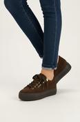 PAUL GREEN Brown Suede Zip Trainer 5006 image