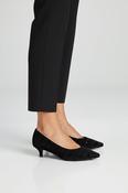 PEDRO ANTON Black  Suede Sequins Kitten Heel Shoe BONNIE image