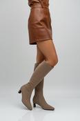 PEDRO ANTON Camel  Suede Knee High Boot XAVIA