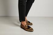 Pedro Miralles Leopard Print Loafer with Tassel