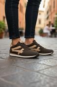 GABOR Chocolate Brown Suede Trainer GLOBE image