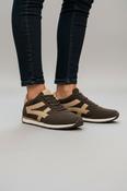 GABOR Chocolate Brown Suede Trainer GLOBE image