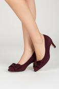 GABOR  Burgundy  Suede Court Shoe DUSTY image