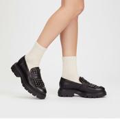 WONDERS Black Fringed Chunky Loafer A-4315 image