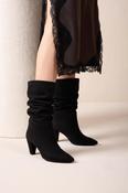 UNISA Black Suede Mid Calf Boot LAIA image