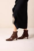 UNISA Brown Printed Leather Ankle Boot JEPO image