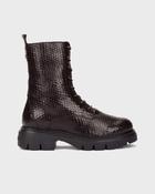 WONDERS Brown Print Leather Laced Ankle Boot A-4313 image