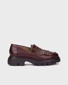 WONDERS Burgundy Fringed Chunky Loafer A-4315 image