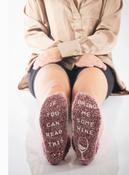 DAILYSOCKS Burgundy  Novelty Slipper Socks
