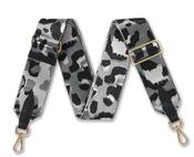 Fabucci Leopard silver black print Crossbody/Shoulder strap