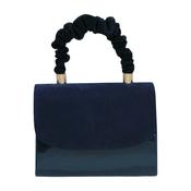 Fabucci Navy suede Leather Handbag