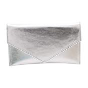 Fabucci Silver Envelope Clutch Bag