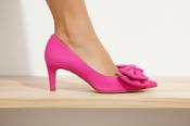 MARIAN Hot Pink Suede  Court Shoe with Bow 2222