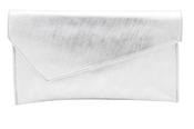 MARIAN Silver leather Envelope Clutch bag