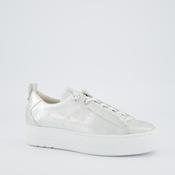 PAUL GREEN Silver Metallic Leather Trainer 5317
