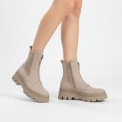 PAUL GREEN Taupe zip up Ankle Boot  8030