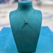 Single Tahitian Pearl Pendant 9k Gold Necklace image