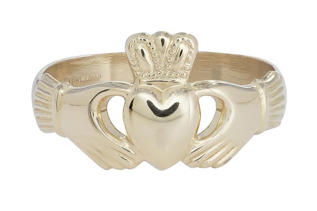 Fallers Gents Heavy Claddagh Ring in 14K Gold in Galway | GetLocal Ireland