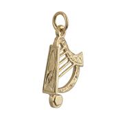 14K Gold Small Harp Charm image