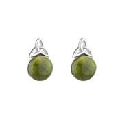 Trinity Knot Connemara Marble Earrings image