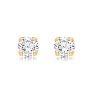 9ct Gold 5mm CZ Stud Earrings image