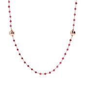 Bronzallure Rosary Necklace Wine Agate