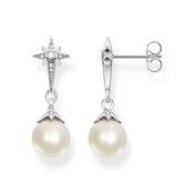 THOMAS SABO Earrings Pearl Star Silver