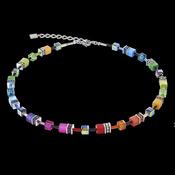 Coeur de Lion Multicolour Rainbow GeoCUBE Necklace image