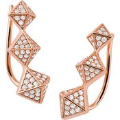 Michael Kors Rose Gold Plated Pyramid Crawler Earrings GetLocal