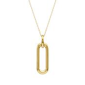 9K Gold Open Rectangle Pendant